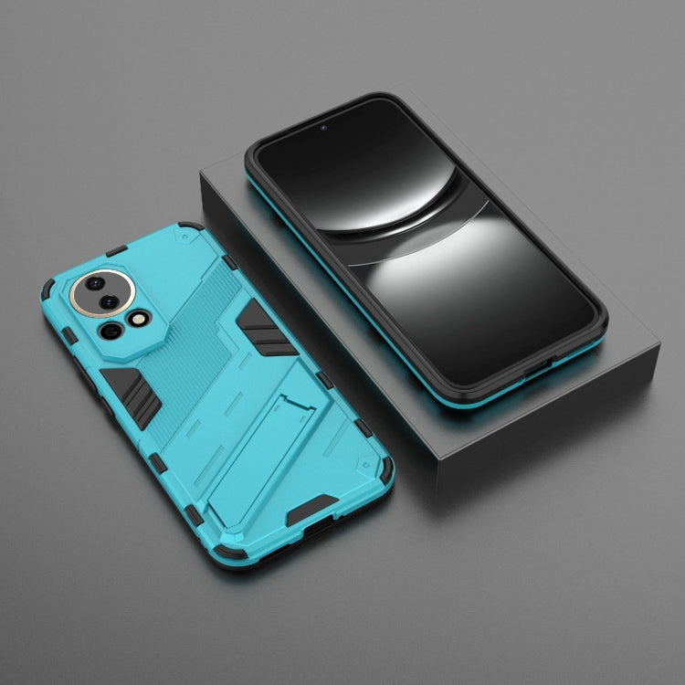 For Huawei nova 12 5G Punk Armor 2 in 1 PC + TPU Phone Case with Holder(Blue) - Huawei Cases by PMC TechLife | Online Shopping South Africa | PMC TechLife | Buy Now Pay Later Mobicred