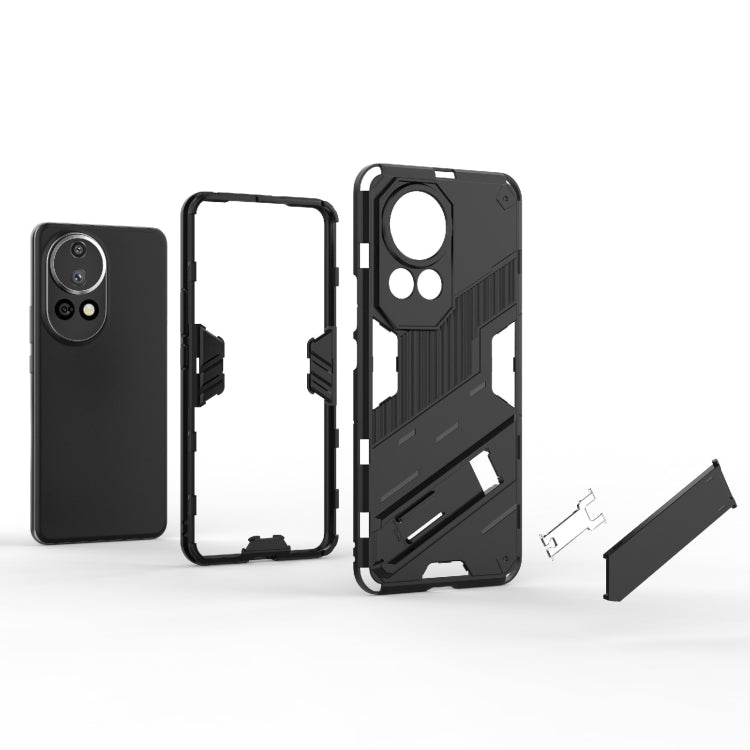 For Huawei nova 12 Pro Punk Armor 2 in 1 PC + TPU Phone Case with Holder(Grey) - Huawei Cases by PMC TechLife | Online Shopping South Africa | PMC TechLife | Buy Now Pay Later Mobicred