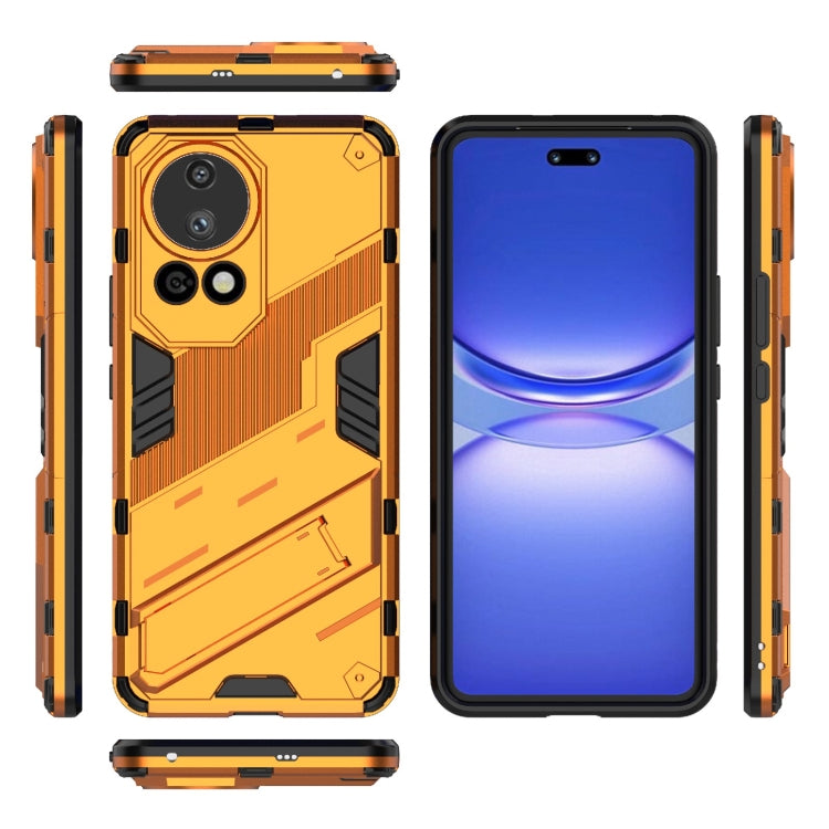 For Huawei nova 12 Pro Punk Armor 2 in 1 PC + TPU Phone Case with Holder(Orange) - Huawei Cases by PMC TechLife | Online Shopping South Africa | PMC TechLife | Buy Now Pay Later Mobicred