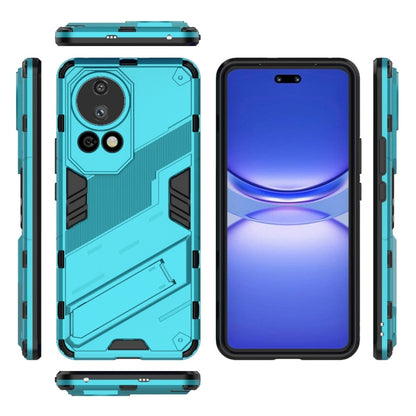 For Huawei nova 12 Pro Punk Armor 2 in 1 PC + TPU Phone Case with Holder(Blue) - Huawei Cases by PMC Jewellery | Online Shopping South Africa | PMC Jewellery | Buy Now Pay Later Mobicred