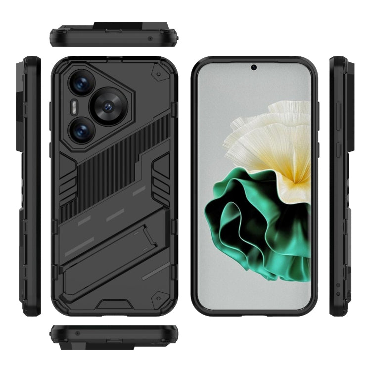 For Huawei Pura 70 Punk Armor 2 in 1 PC + TPU Phone Case with Holder(Black) - Huawei Cases by PMC TechLife | Online Shopping South Africa | PMC TechLife | Buy Now Pay Later Mobicred