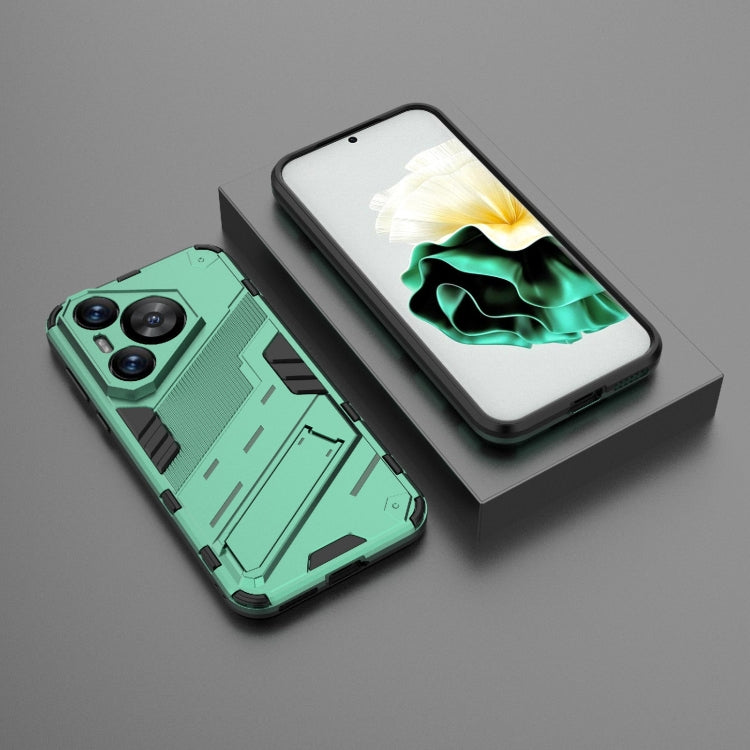 For Huawei Pura 70 Punk Armor 2 in 1 PC + TPU Phone Case with Holder(Green) - Huawei Cases by PMC TechLife | Online Shopping South Africa | PMC TechLife | Buy Now Pay Later Mobicred