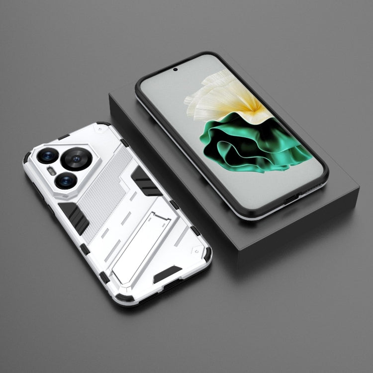 For Huawei Pura 70 Punk Armor 2 in 1 PC + TPU Phone Case with Holder(White) - Huawei Cases by PMC TechLife | Online Shopping South Africa | PMC TechLife | Buy Now Pay Later Mobicred