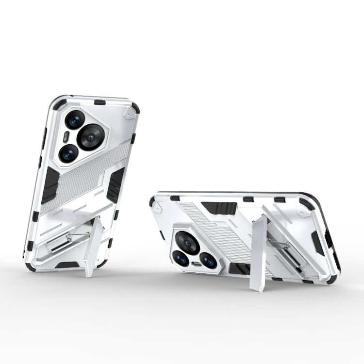 For Huawei Pura 70 Punk Armor 2 in 1 PC + TPU Phone Case with Holder(White) - Huawei Cases by PMC TechLife | Online Shopping South Africa | PMC TechLife | Buy Now Pay Later Mobicred