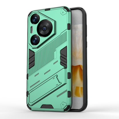 For Huawei Pura 70 Pro / 70 Pro+ Punk Armor 2 in 1 PC + TPU Phone Case with Holder(Green) - Huawei Cases by PMC Jewellery | Online Shopping South Africa | PMC Jewellery | Buy Now Pay Later Mobicred