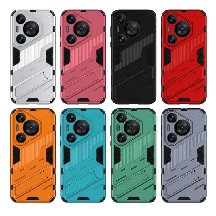 For Huawei Pura 70 Pro / 70 Pro+ Punk Armor 2 in 1 PC + TPU Phone Case with Holder(Green) - Huawei Cases by PMC TechLife | Online Shopping South Africa | PMC TechLife | Buy Now Pay Later Mobicred