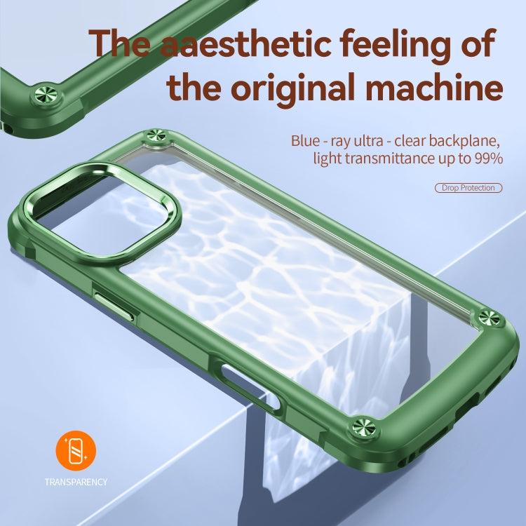 For iPhone 16 Pro TPU + PC Lens Protection Phone Case(Green) - iPhone 16 Pro Cases by PMC TechLife | Online Shopping South Africa | PMC TechLife | Buy Now Pay Later Mobicred
