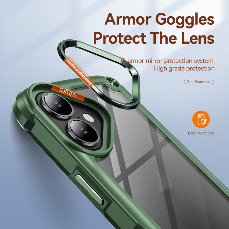 For iPhone 16 Plus TPU + PC Lens Protection Phone Case(Green) - iPhone 16 Plus Cases by PMC TechLife | Online Shopping South Africa | PMC TechLife | Buy Now Pay Later Mobicred