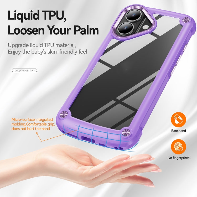 For iPhone 16 Plus TPU + PC Lens Protection Phone Case(Purple) - iPhone 16 Plus Cases by PMC TechLife | Online Shopping South Africa | PMC TechLife | Buy Now Pay Later Mobicred