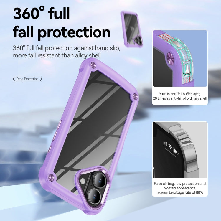 For iPhone 16 Plus TPU + PC Lens Protection Phone Case(Purple) - iPhone 16 Plus Cases by PMC TechLife | Online Shopping South Africa | PMC TechLife | Buy Now Pay Later Mobicred