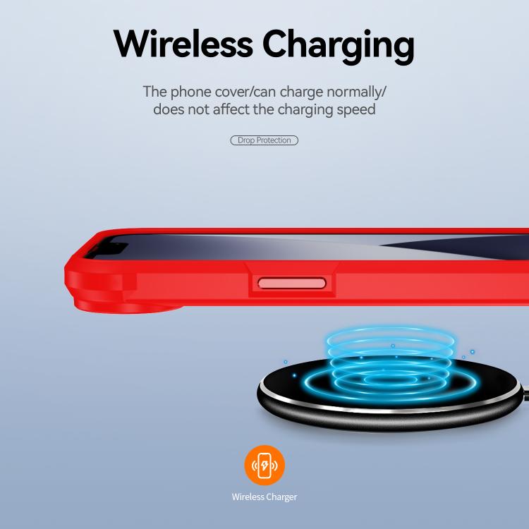 For iPhone 16e TPU + PC Lens Protection Phone Case(Red) - iPhone 16e Cases by PMC TechLife | Online Shopping South Africa | PMC TechLife | Buy Now Pay Later Mobicred