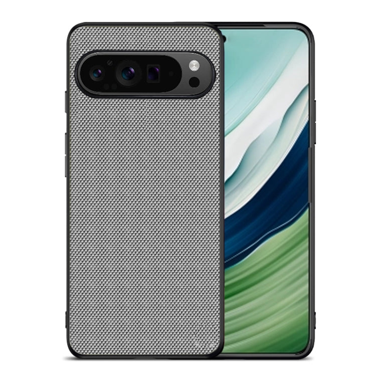 For Google Pixel 9 Nylon Cloth Texture Shockproof PC+TPU Phone Case(Grey) - Google Cases by PMC TechLife | Online Shopping South Africa | PMC TechLife | Buy Now Pay Later Mobicred