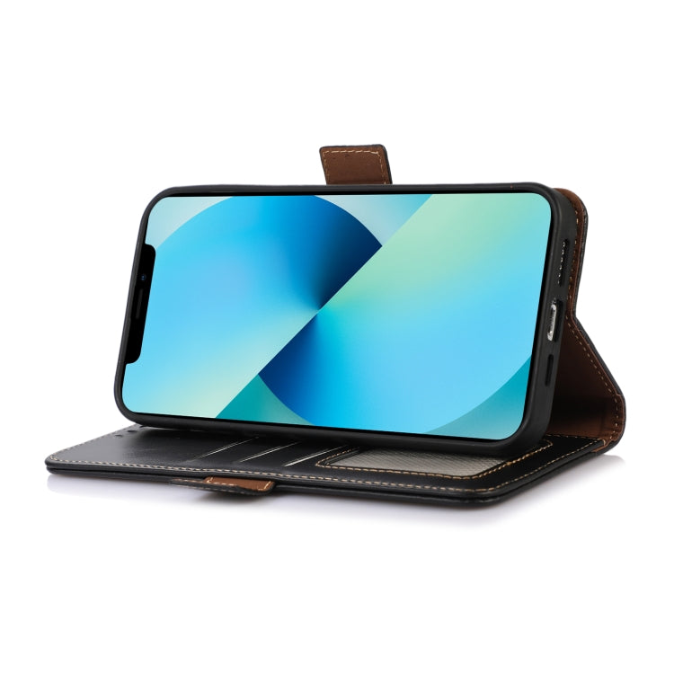 For iPhone 16 Pro Max Crazy Horse Top Layer Cowhide Leather Phone Case(Black) - iPhone 16 Pro Max Cases by PMC TechLife | Online Shopping South Africa | PMC TechLife | Buy Now Pay Later Mobicred