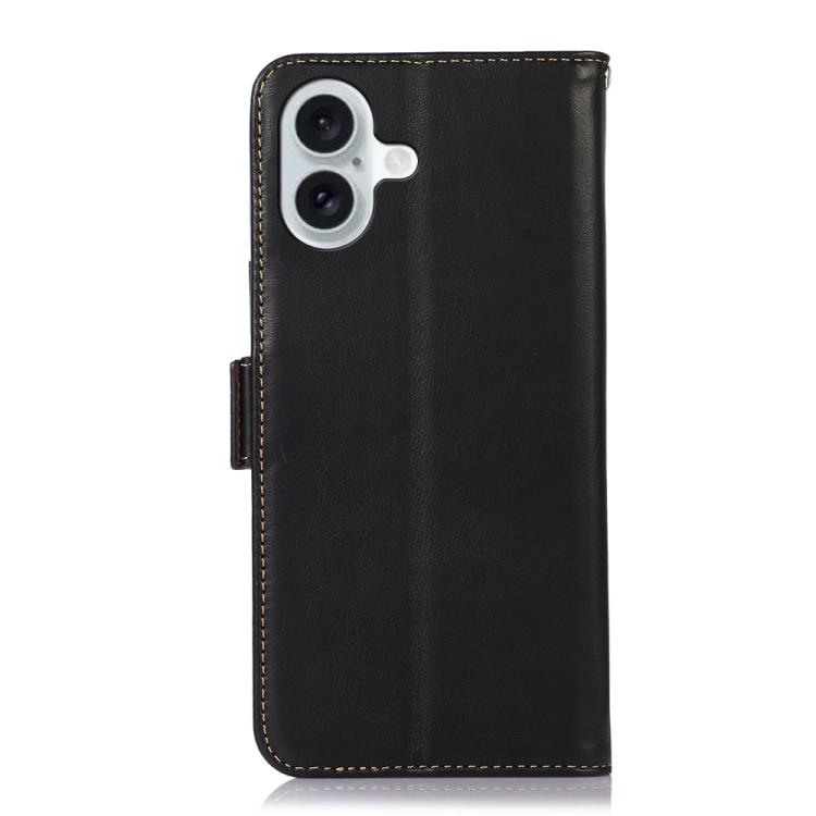 For iPhone 17 Crazy Horse Top Layer Cowhide Leather Phone Case(Black) - free shipping - PMc TechLife - Order now!