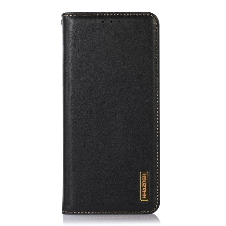 For iPhone 16 Pro KHAZNEH Nappa Top Layer Cowhide Leather Phone Case(Black) - iPhone 16 Pro Cases by PMC TechLife | Online Shopping South Africa | PMC TechLife | Buy Now Pay Later Mobicred