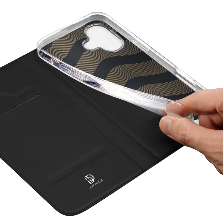 For iPhone 16 DUX DUCIS Skin Pro Series Flip Leather Phone Case(Black) - iPhone 16 Cases by DUX DUCIS | Online Shopping South Africa | PMC TechLife | Buy Now Pay Later Mobicred