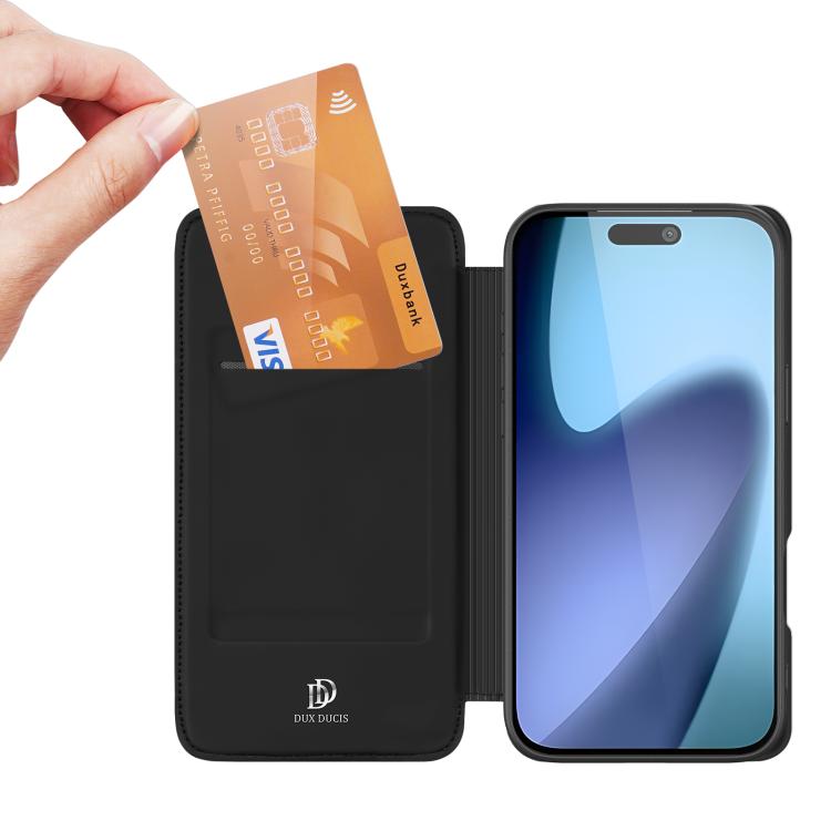 For iPhone 17 DUX DUCIS Skin Pro Series Flip Leather Phone Case(Black) - iPhone 17 Cases by DUX DUCIS | Online Shopping South Africa | PMC TechLife | Buy Now Pay Later Mobicred