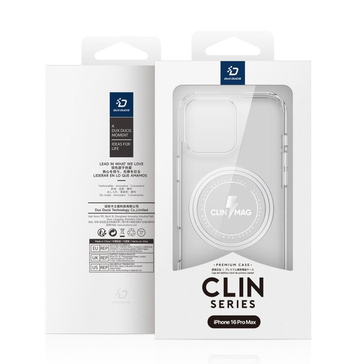 For iPhone 16 Pro Max DUX DUCIS Clin Mag Series Magsafe TPU Phone Case(Transparent) - free shipping - PMC TechLife - Order now!