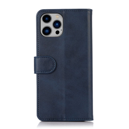 For iPhone 16 Pro Cow Texture Leather Phone Case(Blue) - iPhone 16 Pro Cases by PMC Jewellery | Online Shopping South Africa | PMC Jewellery | Buy Now Pay Later Mobicred