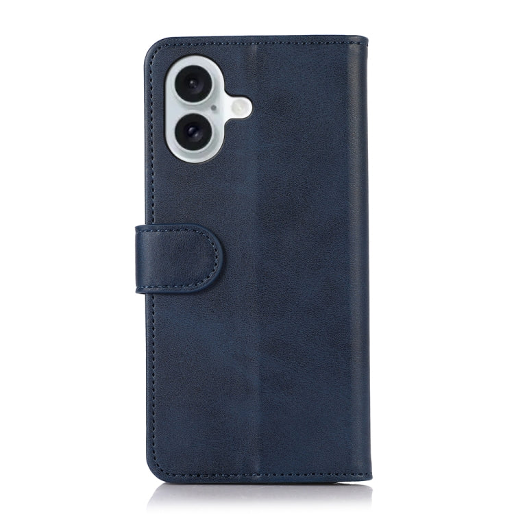 For iPhone 16 Plus Cow Texture Leather Phone Case(Blue) - free shipping - PMC TechLife - Order now!