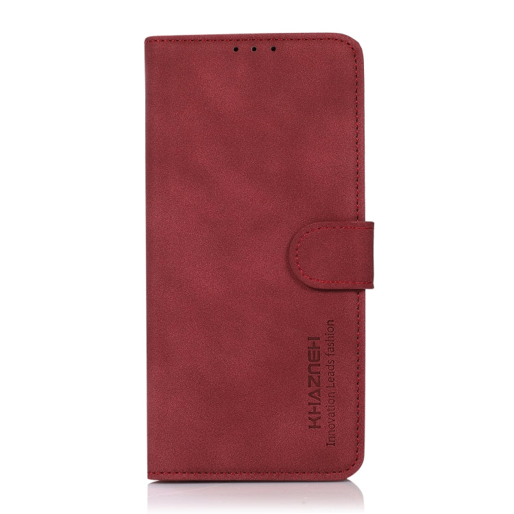 For iPhone 16 KHAZNEH Matte Texture Leather Phone Case(Red) - iPhone 16 Cases by PMC TechLife | Online Shopping South Africa | PMC TechLife | Buy Now Pay Later Mobicred