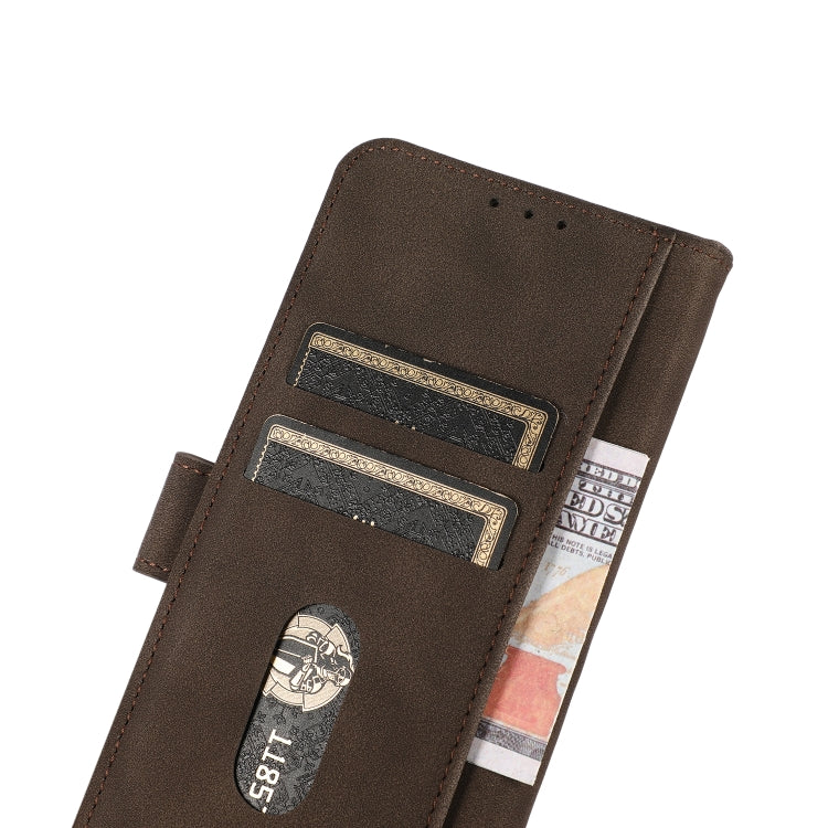 For iPhone 16 KHAZNEH Matte Texture Leather Phone Case(Brown) - iPhone 16 Cases by PMC Jewellery | Online Shopping South Africa | PMC Jewellery | Buy Now Pay Later Mobicred