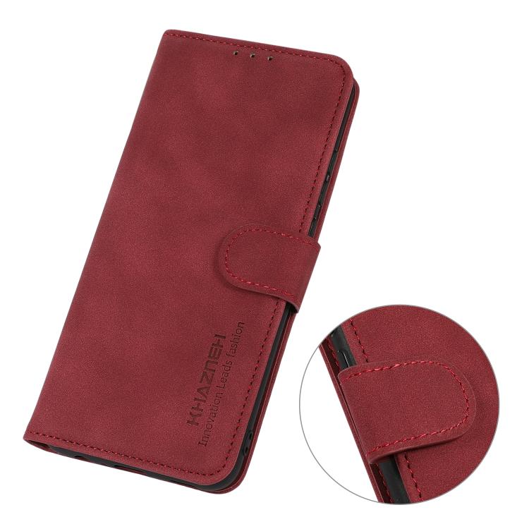 For iPhone 17 Air KHAZNEH Matte Texture Leather Phone Case(Red) - free shipping - PMc TechLife - Order now!