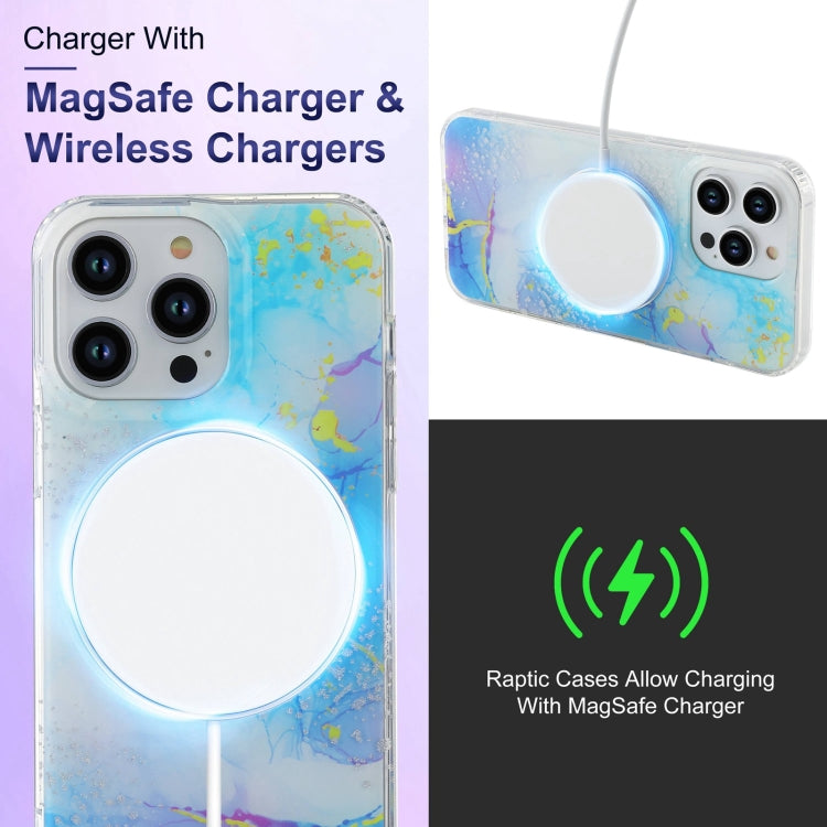 For iPhone 13 Pro Max Dual-side IMD Marble Magsafe Phone Case(White) - iPhone 13 Pro Max Cases by PMC TechLife | Online Shopping South Africa | PMC TechLife