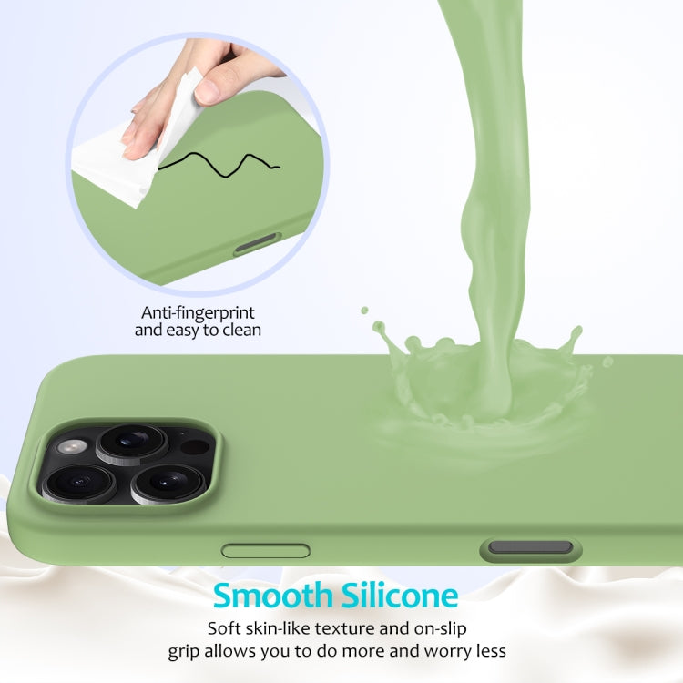 For iPhone 16 Pro Max Solid Color Silicone Phone Case(Mint Green) - More iPhone Cases by PMC TechLife | Online Shopping South Africa | PMC TechLife | Buy Now Pay Later Mobicred