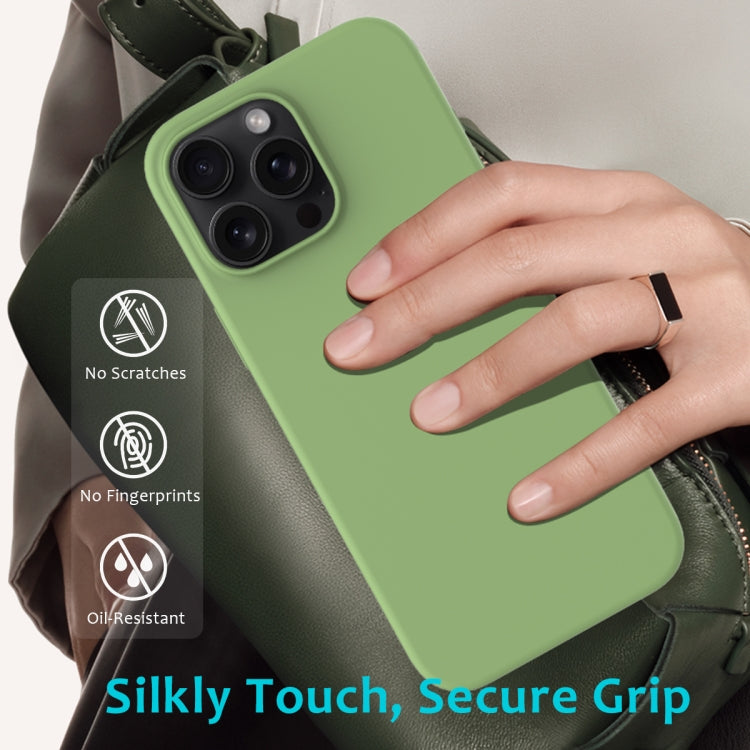 For iPhone 16 Pro Max Solid Color Silicone Phone Case(Mint Green) - More iPhone Cases by PMC TechLife | Online Shopping South Africa | PMC TechLife | Buy Now Pay Later Mobicred