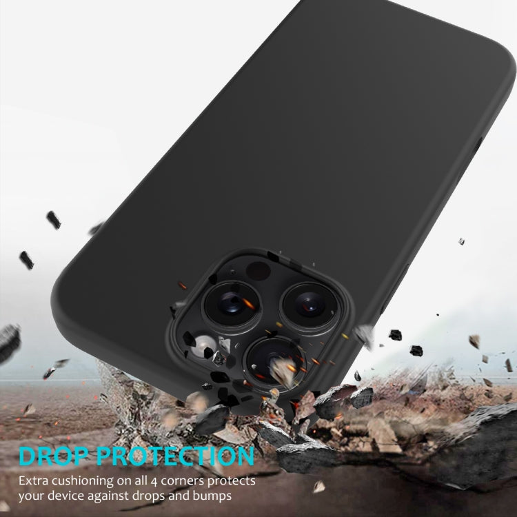 For iPhone 16 Pro Max Solid Color Silicone Phone Case(Black) - More iPhone Cases by PMC TechLife | Online Shopping South Africa | PMC TechLife | Buy Now Pay Later Mobicred