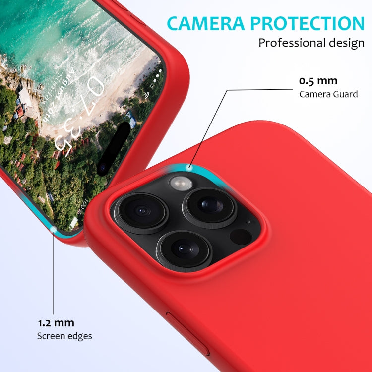 For iPhone 16 Pro Max Solid Color Silicone Phone Case(Red) - More iPhone Cases by PMC TechLife | Online Shopping South Africa | PMC TechLife | Buy Now Pay Later Mobicred