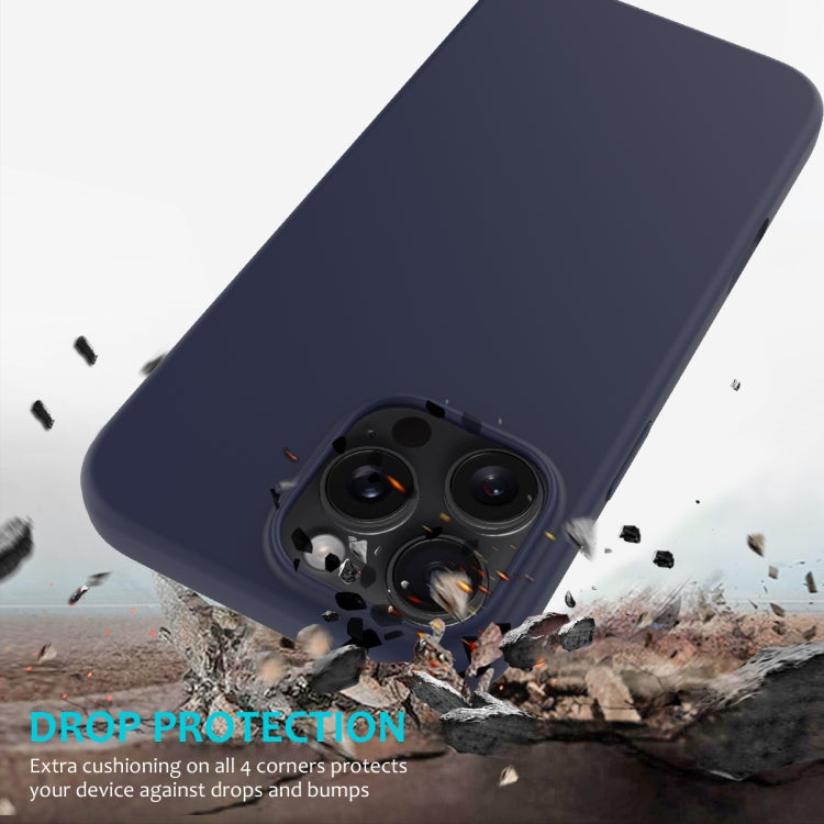 For iPhone 16 Pro Max Solid Color Silicone Phone Case(Midnight Blue) - More iPhone Cases by PMC TechLife | Online Shopping South Africa | PMC TechLife | Buy Now Pay Later Mobicred