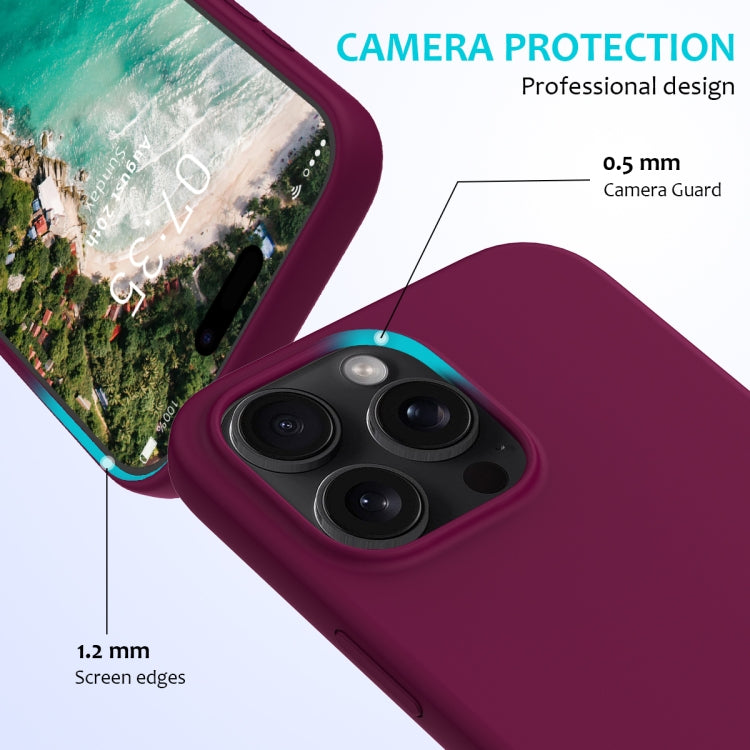 For iPhone 16 Pro Max Solid Color Silicone Phone Case(Violet) - More iPhone Cases by PMC TechLife | Online Shopping South Africa | PMC TechLife | Buy Now Pay Later Mobicred
