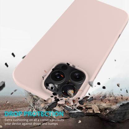 For iPhone 16 Pro Solid Color Silicone Phone Case(Sand Pink) - More iPhone Cases by PMC Jewellery | Online Shopping South Africa | PMC Jewellery | Buy Now Pay Later Mobicred