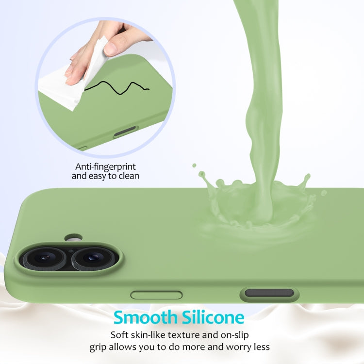For iPhone 16 Plus Solid Color Silicone Phone Case(Mint Green) - More iPhone Cases by PMC TechLife | Online Shopping South Africa | PMC TechLife | Buy Now Pay Later Mobicred