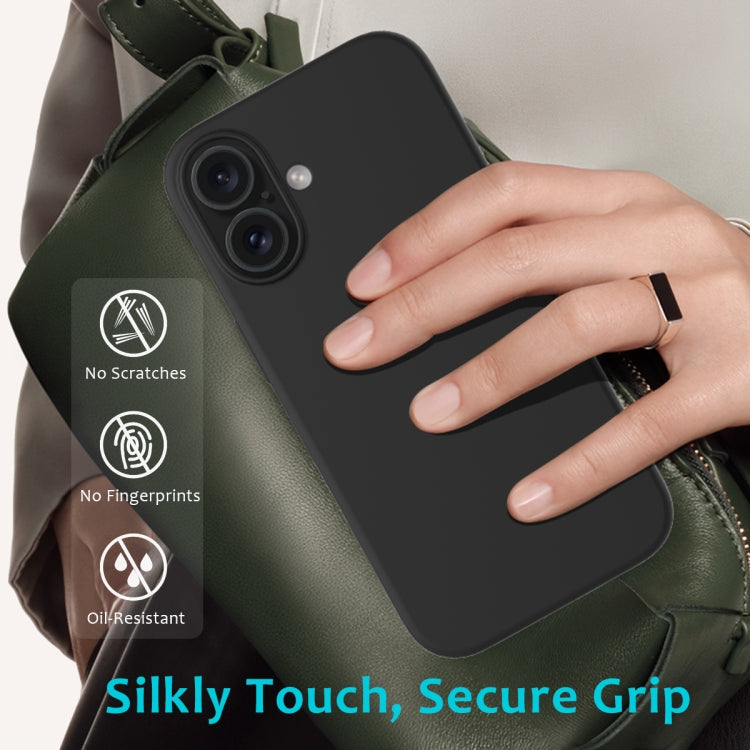 For iPhone 16 Plus Solid Color Silicone Phone Case(Black) - More iPhone Cases by PMC TechLife | Online Shopping South Africa | PMC TechLife | Buy Now Pay Later Mobicred