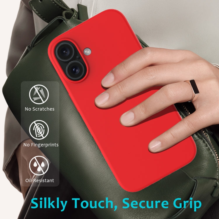 For iPhone 16 Plus Solid Color Silicone Phone Case(Red) - More iPhone Cases by PMC TechLife | Online Shopping South Africa | PMC TechLife | Buy Now Pay Later Mobicred