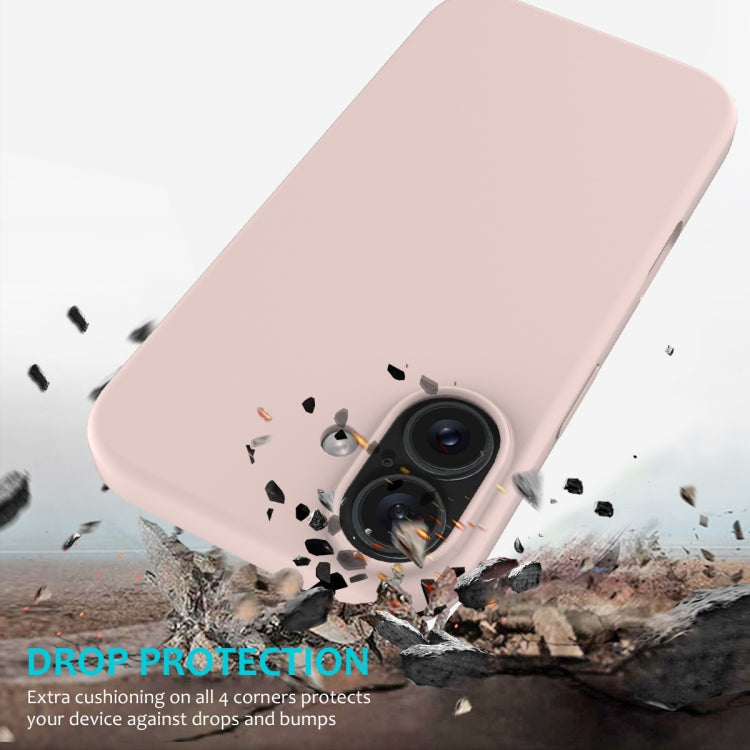 For iPhone 16 Plus Solid Color Silicone Phone Case(Sand Pink) - More iPhone Cases by PMC TechLife | Online Shopping South Africa | PMC TechLife | Buy Now Pay Later Mobicred