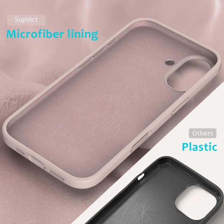 For iPhone 16 Plus Solid Color Silicone Phone Case(Sand Pink) - More iPhone Cases by PMC TechLife | Online Shopping South Africa | PMC TechLife | Buy Now Pay Later Mobicred