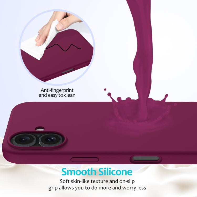 For iPhone 16 Plus Solid Color Silicone Phone Case(Violet) - More iPhone Cases by PMC TechLife | Online Shopping South Africa | PMC TechLife | Buy Now Pay Later Mobicred