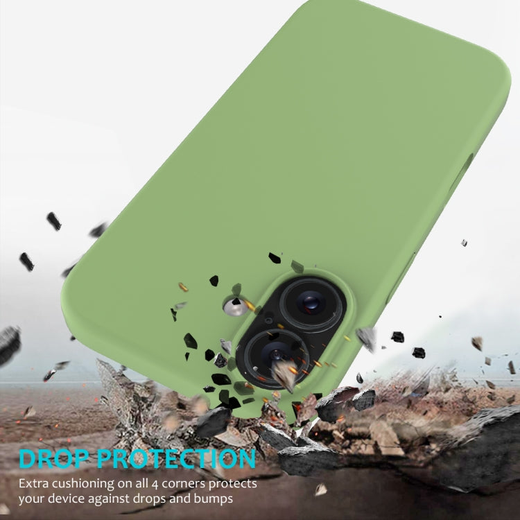 For iPhone 16 Solid Color Silicone Phone Case(Mint Green) - More iPhone Cases by PMC TechLife | Online Shopping South Africa | PMC TechLife | Buy Now Pay Later Mobicred