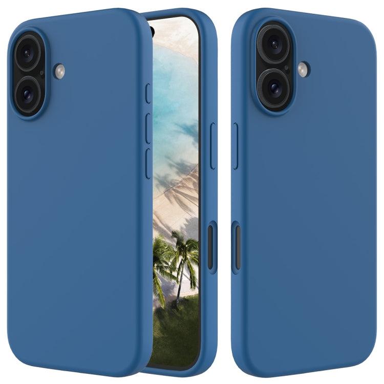 For iPhone 16 Solid Color Silicone Phone Case(Cobalt Blue) - More iPhone Cases by PMC TechLife | Online Shopping South Africa | PMC TechLife | Buy Now Pay Later Mobicred