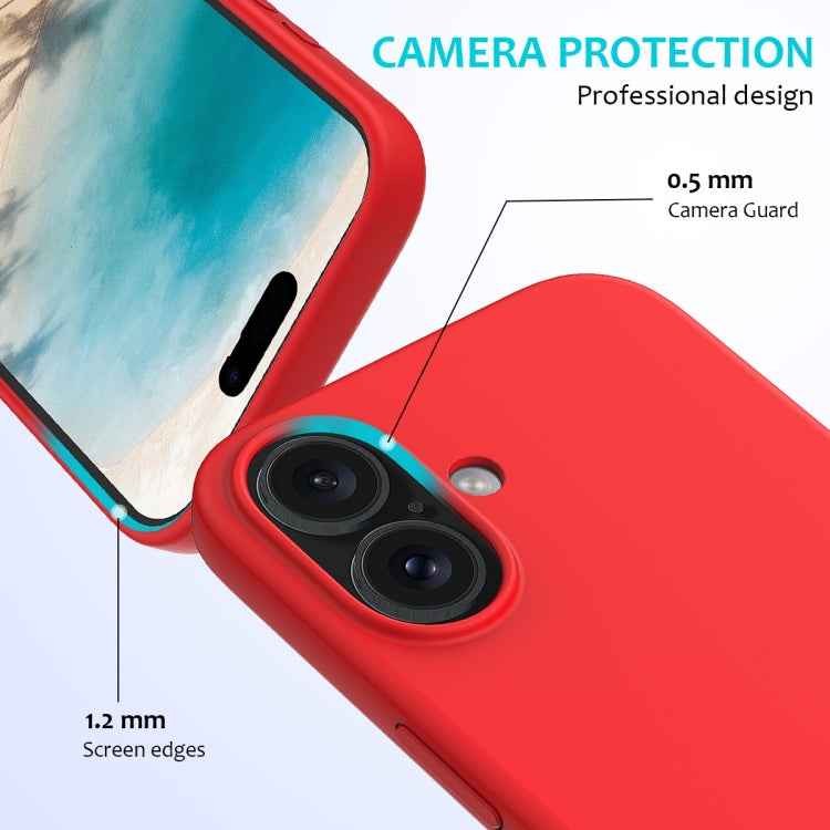 For iPhone 16 Solid Color Silicone Phone Case(Red) - More iPhone Cases by PMC TechLife | Online Shopping South Africa | PMC TechLife | Buy Now Pay Later Mobicred