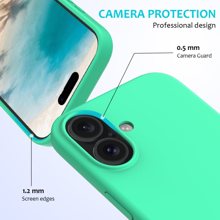 For iPhone 16 Solid Color Silicone Phone Case(Green) - More iPhone Cases by PMC Jewellery | Online Shopping South Africa | PMC Jewellery | Buy Now Pay Later Mobicred