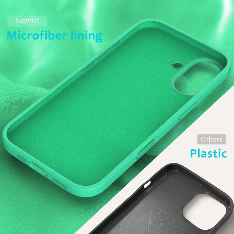 For iPhone 16 Solid Color Silicone Phone Case(Green) - More iPhone Cases by PMC TechLife | Online Shopping South Africa | PMC TechLife | Buy Now Pay Later Mobicred