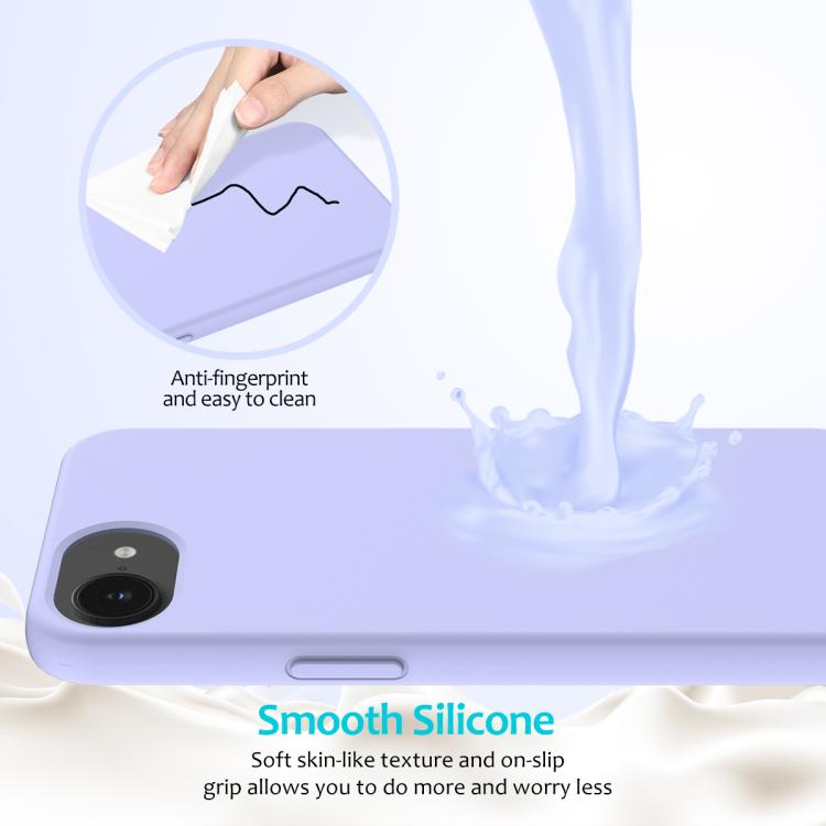 For iPhone 16e Solid Color Silicone Phone Case(Purple) - iPhone 16e Cases by PMC TechLife | Online Shopping South Africa | PMC TechLife | Buy Now Pay Later Mobicred