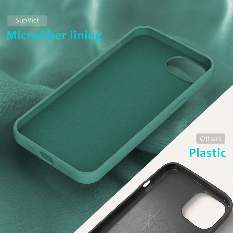 For iPhone 16e Solid Color Silicone Phone Case(Pine Needle Green) - iPhone 16e Cases by PMC TechLife | Online Shopping South Africa | PMC TechLife | Buy Now Pay Later Mobicred
