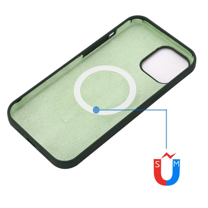 For iPhone 15 Shockproof Silicone Magsafe Phone Case(Dark Green) - iPhone 15 Cases by PMC Jewellery | Online Shopping South Africa | PMC Jewellery