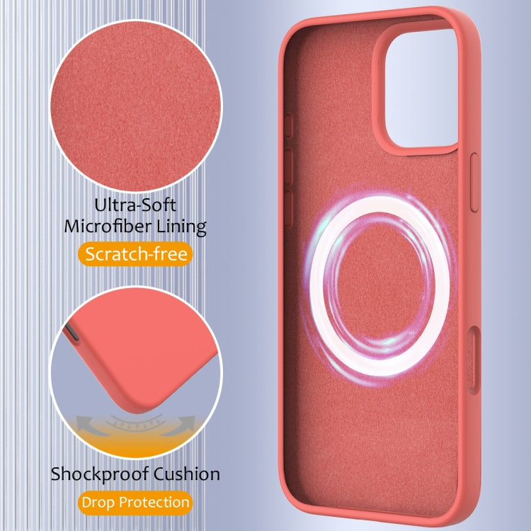 For iPhone 16 Pro Max Shockproof Silicone Magsafe Phone Case(Pink Orange) - iPhone 16 Pro Max Cases by PMC TechLife | Online Shopping South Africa | PMC TechLife | Buy Now Pay Later Mobicred